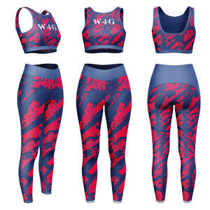 Conjunto de yoga para mujer al por mayor: Ropa deportiva para gimnasio, traje de entrenamiento atlético para niñas, leggings de fitness OEM personalizados, sujetador deportivo con espalda cruzada. - Product Image 4