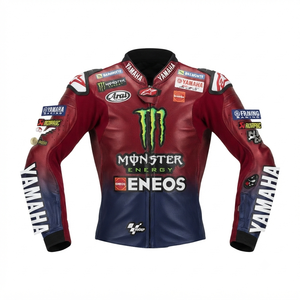 Men’s Cowhide Leather <b>Racing</b> <b>Jacket</b>/Chaqueta MotoCP Style CE Level 2 Armor Motorcycle Track Riding Protective Gear CE - Product Image 1