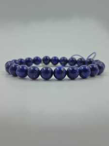 Mayrabygungun Natural Stone <b>Beaded</b> <b>Bracelet</b> Unisex Classic Lapis Lazuli Round Ball Shape Jewelry Gift Fashion Accessory - Product Image 1