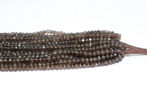 Qualité AAA 3.5-4mm Quartz fumé perles rondelle à facettes 13 pouces brin pour la fabrication de bijoux pierres précieuses naturelles - Product Image 4