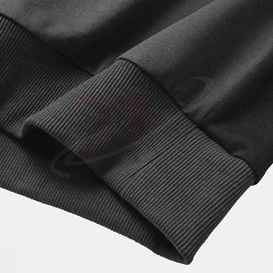 Sweat-shirts pour hommes en polyester et coton 300 GSM, noirs et gris, à capuche, légers, coupe-vent personnalisés pour hommes - Product Image 4