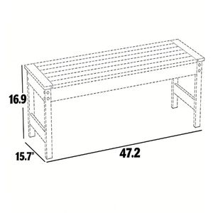 Panca da Esterno Nera per Giardino, Cortile e Terrazza - Resistente ed Elegante - Product Image 6