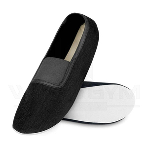 Chaussons de danse souples personnalisés unisexe en toile avec doublure en coton et semelle extérieure en caoutchouc pour la pratique de la danse (à enfiler) - Product Image 1