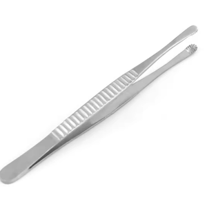 Pinzas de laboratorio multiusos para disección de tejidos, tipo Kocher rectas 1x2 con punta roma y dientes de rata, de calidad premium - Product Image 4