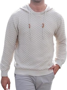 Sweat à capuche pour homme de haute qualité, épais, confortable, coupe régulière, poignets côtelés extensibles, uni, hiver, polyester/coton - Product Image 6