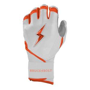 Gants de frappe Bruce Bolt blancs et orange, légers, durables, pour l'entraînement, unisexes, adultes, fermeture à enfiler - Product Image 3