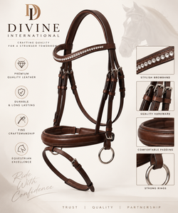 Proveedor de bridas de cuero para caballos de primera calidad para compradores mayoristas internacionales de Divine International - Product Image 6