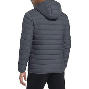 Water Resistant Windproof 100% Nylon Stand <b>Mens</b> Puffer <b>Jacket</b> Hood Quilted Winter Coat Outdoor Sports OEMODM Custom Branding - Product Image 1
