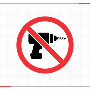 Do not drill customized Safety Decal Industrial <b>Machine</b> Instruction <b>Sticker</b> Scratchproof Heat-Resistant 3M Adhesive - Product Image 1