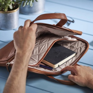 Maletín de Lona Encerada y Cuero Vintage Impermeable de Estilo Clásico Premium, Bolsa Grande para Portátil de Cuero, Bolsos de Hombro de Cuero - Product Image 5