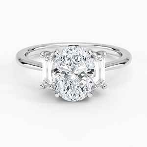 BOJ <b>Ring</b> 0103 Oval Cut <b>925</b> <b>Silver</b> Halo Stone Prong Setting Solitaire Diamond <b>Ring</b> 2ct D Color VVS1 Moissanite GRA Certified - Product Image 1