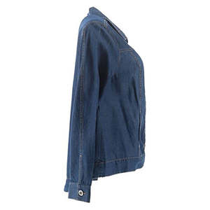 Veste en jean d'hiver pour femme, 100% coton, logo personnalisé, coupe oversize - Product Image 3
