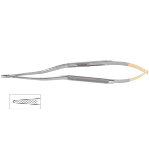 Porte-aiguille intranasal à baïonnette Tebbetts 8" 20cm 7000 Jaw pour rhinoplastie et réparation de perforation septale, instrument chirurgical par Vaslcare - Product Image 1