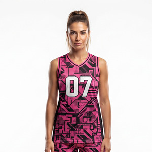 Chaleco de Baloncesto para Mujer de Primera Calidad, Jersey de Baloncesto Femenino con Cuello en V, 100% Poliéster - Product Image 6