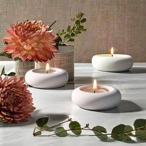 Portavelas de Madera Personalizado de Alta Calidad, Estilo Europeo, Forma Redonda, Tamaño Pequeño, Novedad para Navidad - Product Image 2