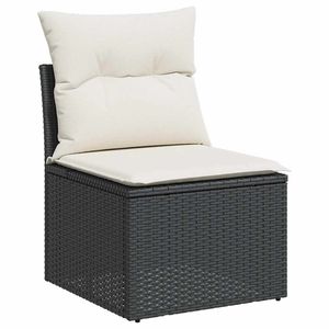 Grandi piedi regolabili marrone Poly Rattan divano da giardino Set comodi ed eleganti mobili da esterno - Product Image 3