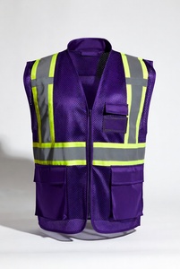 Gilet de sécurité de travail multi-poches pour hommes, réglable, haute visibilité, gilet de sécurité pour la construction - Product Image 2