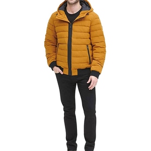 Men's Puffer <b>Jacket</b> 100% Nylon Stand Collar Patchwork Design Heavy Duty <b>Warm</b> Insulation Outdoor Extreme Cold Weather Protection - Product Image 6