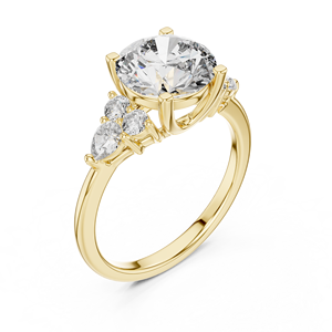 Yellow Gold Plated 925 Sterling Silver Moissanite <b>Diamond</b> <b>Ring</b> Wholesale Jewelry Manufacturer Supplier - Product Image 4