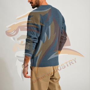 Pulls pour hommes durables, respirants, à manches longues, en tricot, nouvelle mode pour adultes - Product Image 2