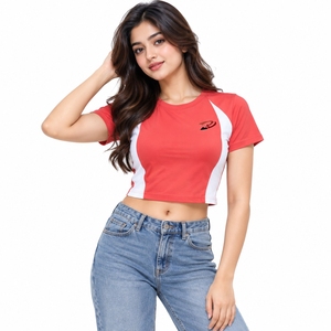 Tops en coton légers pour un confort quotidien, t-shirts courts pour femmes alliant confort décontracté et style frais, tops courts pour femmes. - Product Image 1