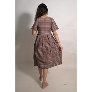 Robe longue en coton tissé à la main pour femmes, imprimé doux, style bohème, tenue décontractée d'été, vêtements indiens faits à la main, mode - Product Image 6