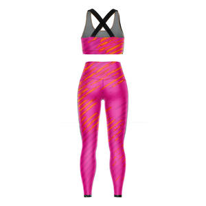 Wholesale Sports Wear Sublimation Printing Yoga Wear Ladies Sports Bra and Leggings Set