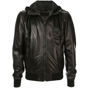 Black Color Leather <b>Gothic</b> Vintage <b>Jacket</b> For Women Oversized Pullover Hoodie Front Pocket Winter Wear Zipper Up Leather Hoodies - Product Image 6