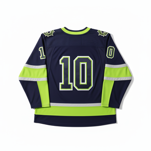 Maillots de hockey sur glace personnalisés en polyester 100 % par sublimation, 280 grammes, vente en gros, uniformes d'équipe américaine, anti-bactériens, séchage rapide - Product Image 2