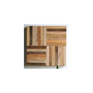 งานตกแต่งผนังไม้ลายเรขาคณิตสมัยใหม่  งานศิลปะจากไม้ธรรมชาติที่ยั่งยืน  ตกแต่งผนังไม้สี่เหลี่ยมสไตล์สแกนดิเนเวียนร่วมสมัย - Product Image 1