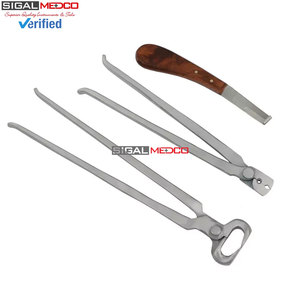 Kit Profesional de Herramientas de Herrador Reutilizables de Acero Inoxidable Alemán, 7 Piezas, Instrumentos para Recortar Pezuñas de Caballos, Grado Veterinario - Product Image 5