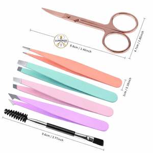 Juego de Pinzas para Cejas y Tijeras Curvas, Pinzas Profesionales de Acero Inoxidable para Mujeres y Hombres - Product Image 4