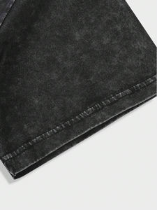 T-shirt uni en coton 100% de haute qualité, surdimensionné, épais, impression graphique personnalisée, t-shirt lourd pour homme, unisexe - Product Image 6