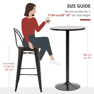 Tavolo Alto Moderno Minimalista Pieghevole per Cocktail, per Casa, Seminterrato, Hotel ed Eventi, in Legno e Acciaio - Product Image 2