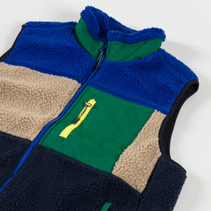 Gilet en polaire Sherpa à blocs de couleur personnalisés pour homme, veste sans manches chaude d'hiver pour l'extérieur, gilet en polaire épais à fermeture éclair intégrale - Product Image 6
