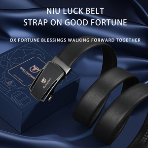 Cinturón de Cuero Genuino BULLCAPTAIN para Hombre, Cinturón de Lujo con Hebilla Automática, Cinturón de Diseño de Moda Masculino, Caja de Regalo - Product Image 6