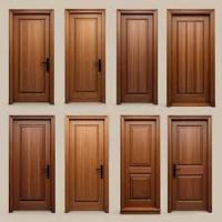 Hot Sale Finished Solid Wood Modern Entrance Door Customized Color/Size Indoor/Outdoor Use Apartment Bedroom Water Resistant
