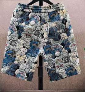 Shorts d'été pour hommes en maille à imprimé floral numérique, taille mi-haute, coupe ample, décontractés, pour la plage et le sport - Product Image 3