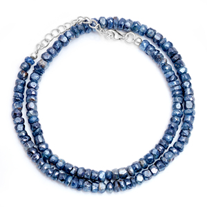 Natural Kyanite Strand Necklace 925 Sterling Silver Handmade Gemstone Jewelry Trendy High Quality Unique Design Women's Fashion - Product Image 2