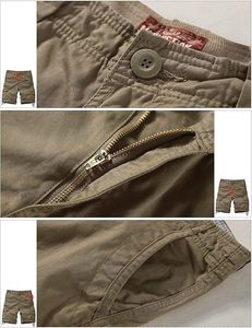Shorts cargo pour hommes, multi-poches, longueur genou, décontractés, utilitaires, respirants, séchage rapide, streetwear - Product Image 4