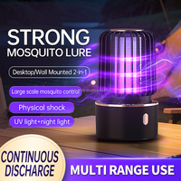 Oplaadbare LED Retro Dual-Purpose elektrische schokzuigende muggenlamp Waterdichte draagbare campinglantaarns voor binnen