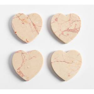 Sous-verres en marbre durables et écologiques, ensemble de sous-verres en pierre naturelle lavables pour un usage quotidien - Product Image 3