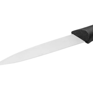 Couteaux à désosser la viande à manche noir, avec lame argentée fine et pointue, poignée ergonomique et protège-doigts, pour le travail du boucher et la découpe. - Product Image 2