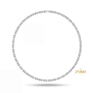 Collar con Colgante de Diamante Cultivado en Laboratorio, Clásico, Chapado en Oro de 14K/18K, Cadena de Eslabones, para Mujer, Compromiso, Aniversario, Boda, Fiesta, Lujoso - Product Image 2