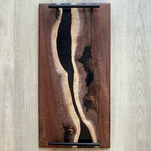 Bandeja redonda para servir antigua Bandeja para servir de madera de acacia y mango Producto de súper mercado Hogar Hotel y restaurante - Product Image 2