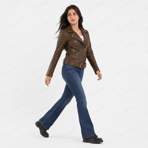 Chaqueta de Motociclista de Cuero PU para Mujer AL BARAKA WEAR, Tejido Personalizable, Diseño Transpirable, Servicio OEM, Venta al Por Mayor Disponible - Product Image 2