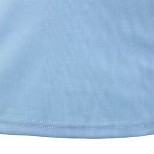 เสื้อเชิ้ตแขนสั้นสีฟ้าอ่อนสำหรับผู้ชาย ปกสีน้ำเงินเข้ม มีกระเป๋าเสื้อ แต่งสีตัดกัน สไตล์ลำลอง ผ้าถัก ระบายอากาศได้ดี ผลิตจากโพลีเอสเตอร์/คอตตอน - Product Image 5