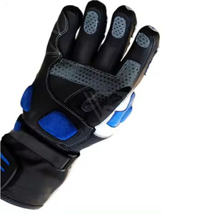 Gants de moto en cuir véritable 100% personnalisés, imperméables, à doigts entiers, prix raisonnable, couleur unie, protection - Product Image 6