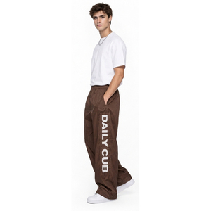 OEM Men's Printed Wide Leg Windbrekaer Pants Lightweight Nylon Trousers Elastic Waist Hiking <b>Camping</b> Men's Waterproof Pants - Product Image 4