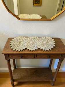 <b>Black</b> Gold Embroidered Floral Luxury Eco-Friendly Customized Table <b>Runner</b> Handmade Glam Design - Product Image 4